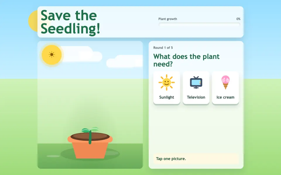 Screenshot of Save the Seedling